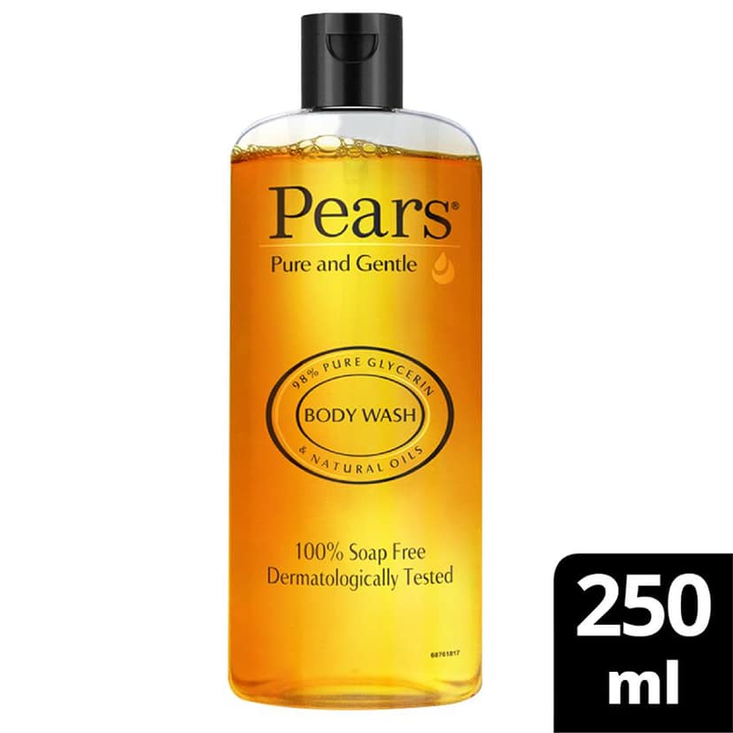 Pears Pure & Gentle Shower Gel - With 98% Pure Glycerine, 100% Soap Free & No Parabens, 250 Ml