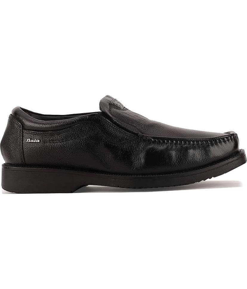 Bata - Black Men's Slip On Formal Shoes view 2