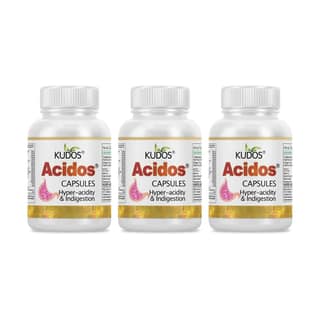 Kudos Acidos Ayurvedic Medicine for Hyper-Acidity and Gastric Relief 60 Capsules Pack of 3