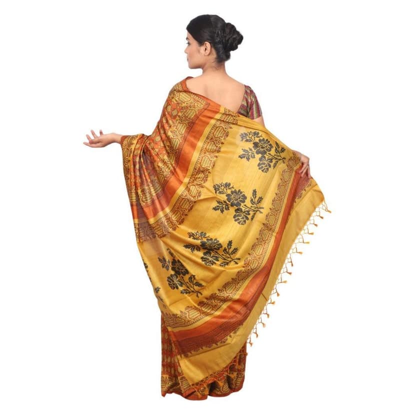 HANDLOOM KOSA SAREE WITH BLOUSE (SKU - 1ST103141220 SAREE- 247) view 3