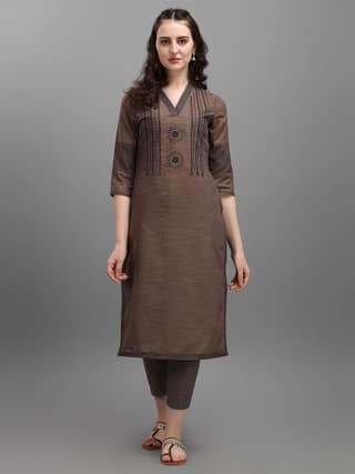 SHOPPING QUEEN Women's Viscose Kurta and Pant Set