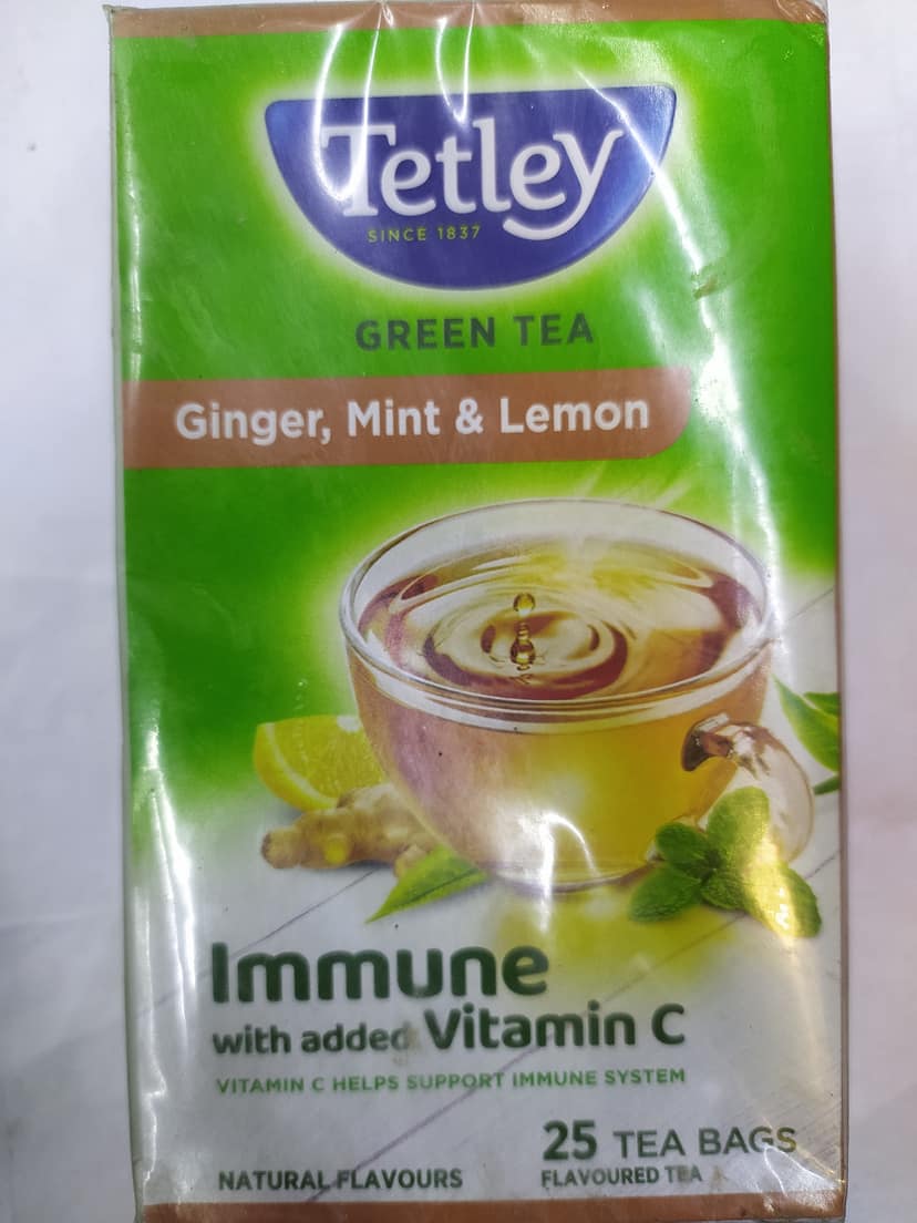 Green tea Ginger, mint & lemon Immune With added vitamin c 25 tea bags