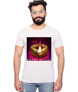 Nityanand Enterprises White Cotton Blend T-Shirt