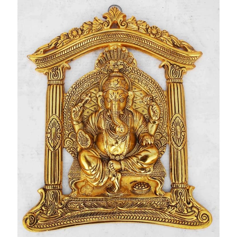Aluminium Showpiece Frame Ganesh Hanging (ASMAS337 G) view 2