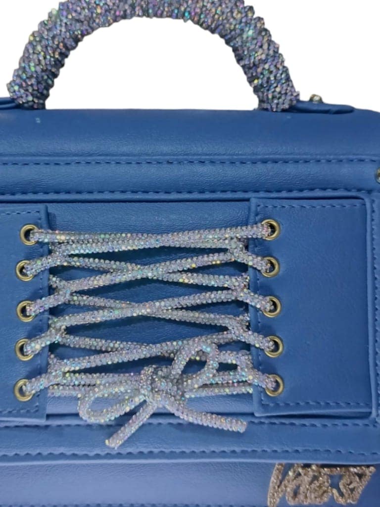 Vdesi Blue Rhinestone Tie-Up Bag view 3