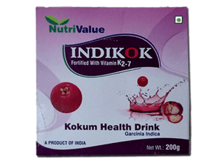 NutriValue Indikok with sugar - Kokum based health drink fortified with Vit K 2- 7