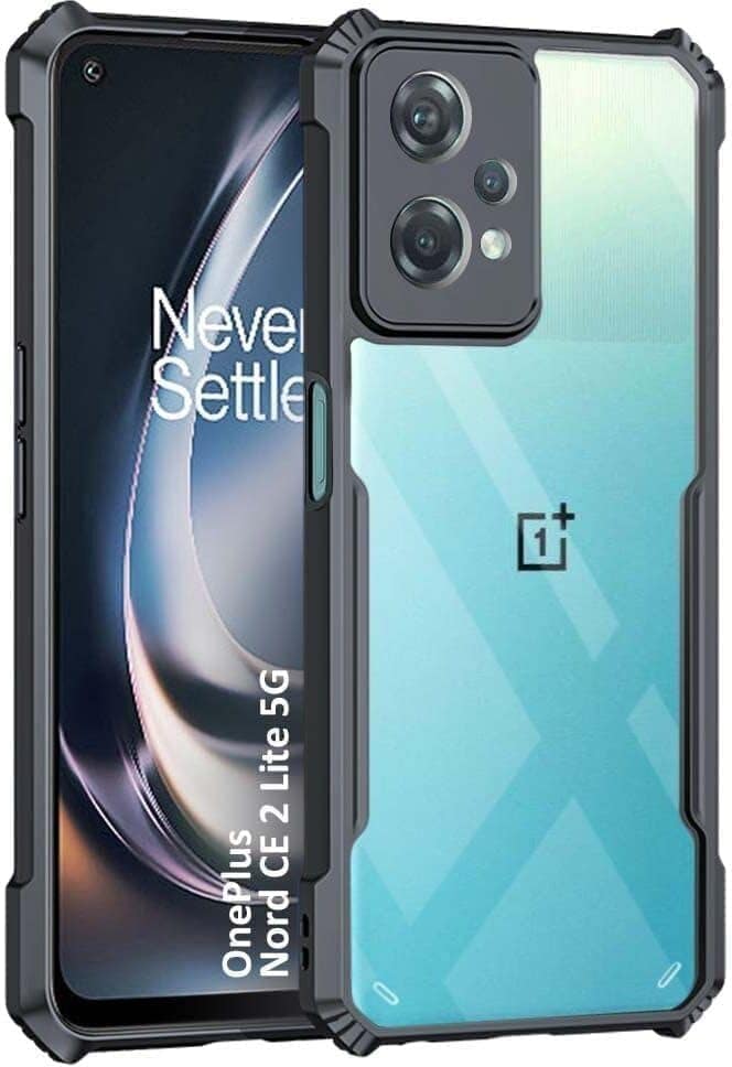 PLUGTECH Slim Shockproof Case | Matte Black Soft | Drop Protection | Precise Cutouts | Premium Mobile Cover for OnePlus Nord CE2 Lite
