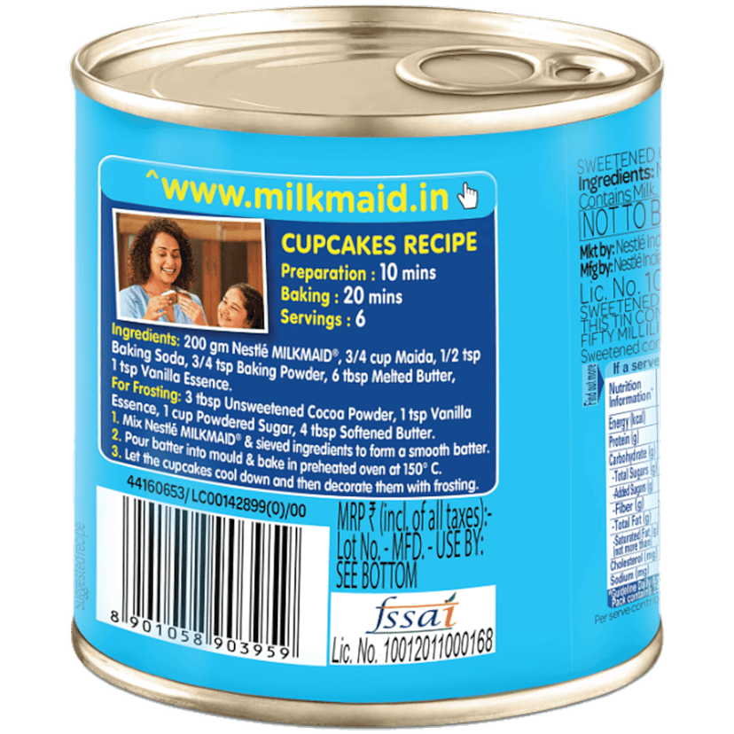 Nestle Milkmaid Partly Skimmed Sweetened Condensed Milk, 380 G Tin view 2