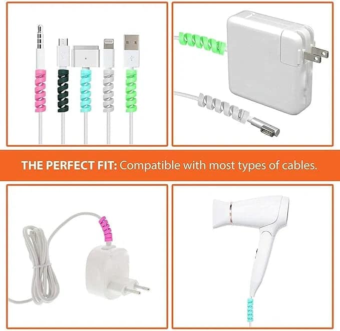 TecSox Spiral Cable Charger Protector | All Types of Wires view 2