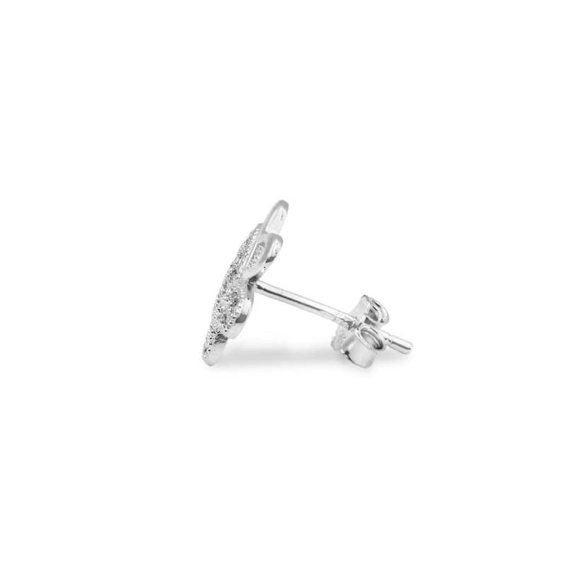 Zarkan Butterfly Heart Pure Silver Earrings view 6