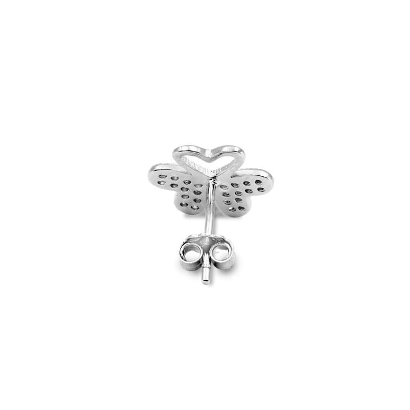 Zarkan Butterfly Heart Pure Silver Earrings view 7