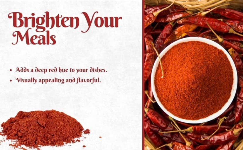 Agro Mantra Chilli Powder 500g | Authentic Indian Spice | Hand-Picked Guntur, Baydgi, Gujarat Chillies | Without Preservatives & Artificial Colour | Vibrant Colour & Rich Heat | Ideal for Curries, Chutneys & Tandoori Dishes (pack of 2) view 8