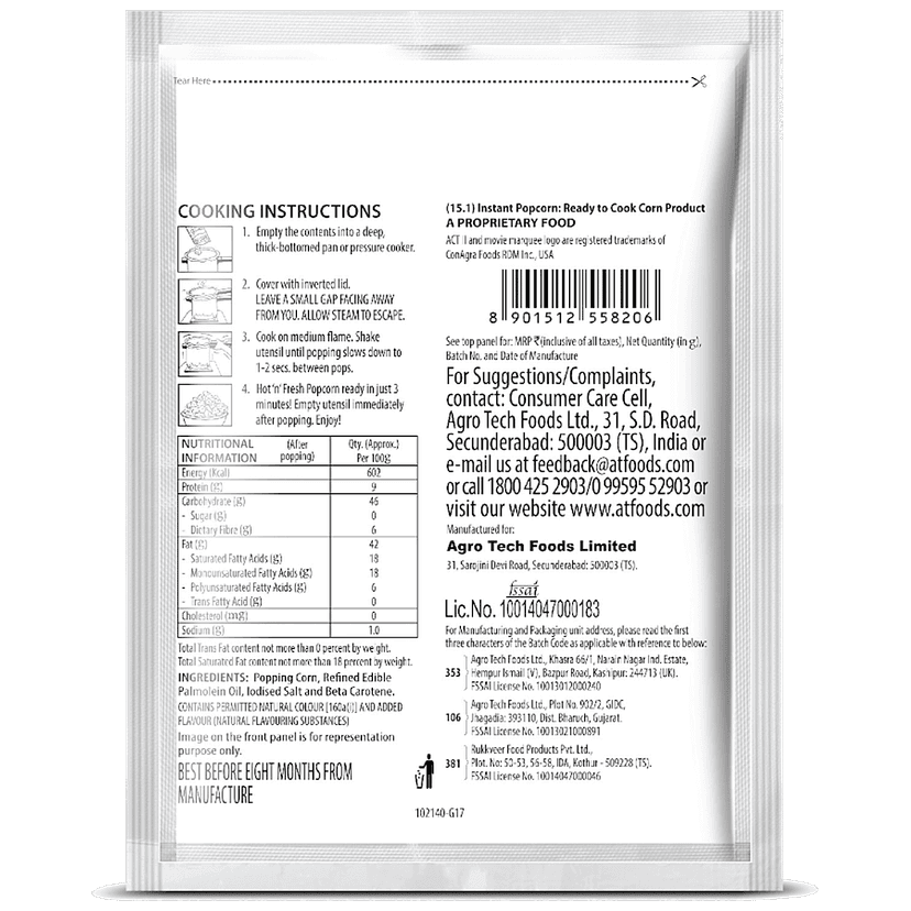 Act II Instant Popcorn - Butter Delite Flavour, Snacks, 70 G Pouch view 2