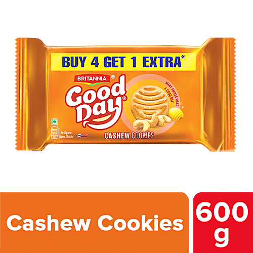 Britannia Good Day Cashew Cookies,(Pack of 5), 600 g