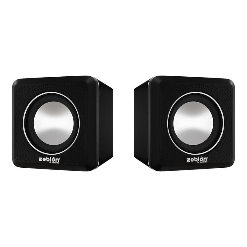Zebion Muze Twin Tabletop 2.0 Speaker Set - Black
