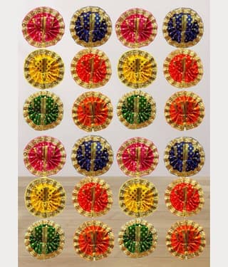 Green Spiritual Laddu Gopal Multicolor Cotton Dress ( Pack of 1 )