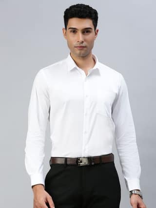 Mens Stain Proof White Shirt Full Sleeves Clean White