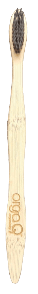 Orgaq Organicky Natural Bamboo ToothBrush With Charcoal Infused Castor Bean Bristle for Oral Care | Eco Friendly view 2