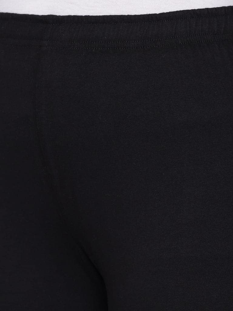 SOFT COLORS Women's Skinny Fit Ethnic Wear Churidar Leggings (Black) view 7