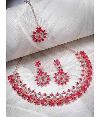 Sukkhi Green Alloy Necklace Set ( Pack of 1 )