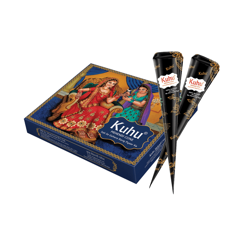 Kuhu Natural Henna-Based Mehendi Cones Set