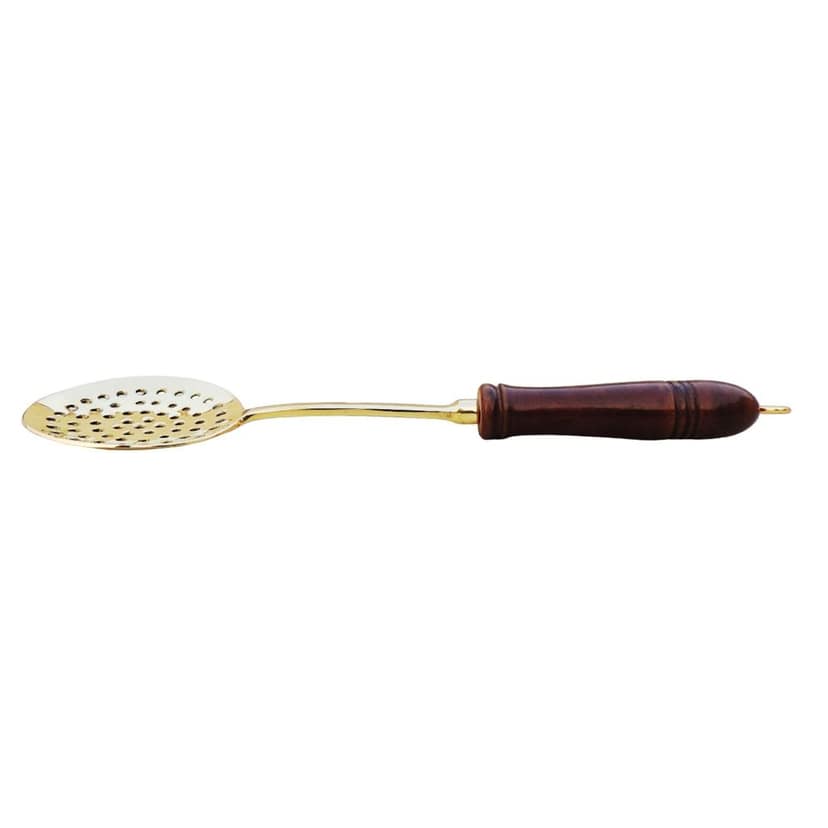 Brass Karchali with Wooden Handle | Traditional Serving Spoon, Height : 1 Inch (BCMAS178 E) view 3