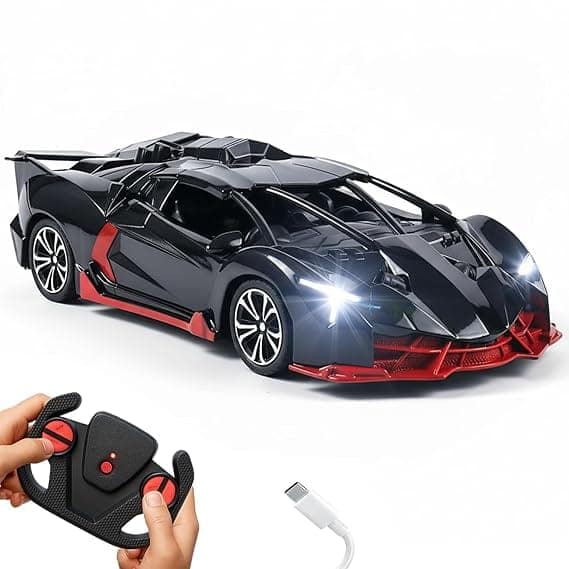 Lifelong Rechargeable Remote Control Car for Kids 4-10 Years|2.4GHz High Speed Collectible RC Car, 90 120 Min Playtime (Black)