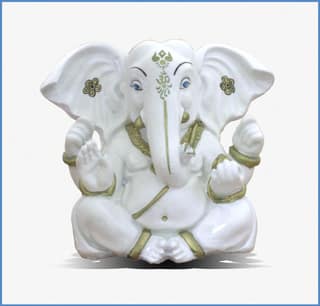 COPPERHOARD Resin Ganesh Idol,Vinayaka Statue,Ganpati Murti,Ganesha Idol for Home Decor,Ganesh ji Statue for Home & Office Temple,Ganesh Chaturthi Puja Room