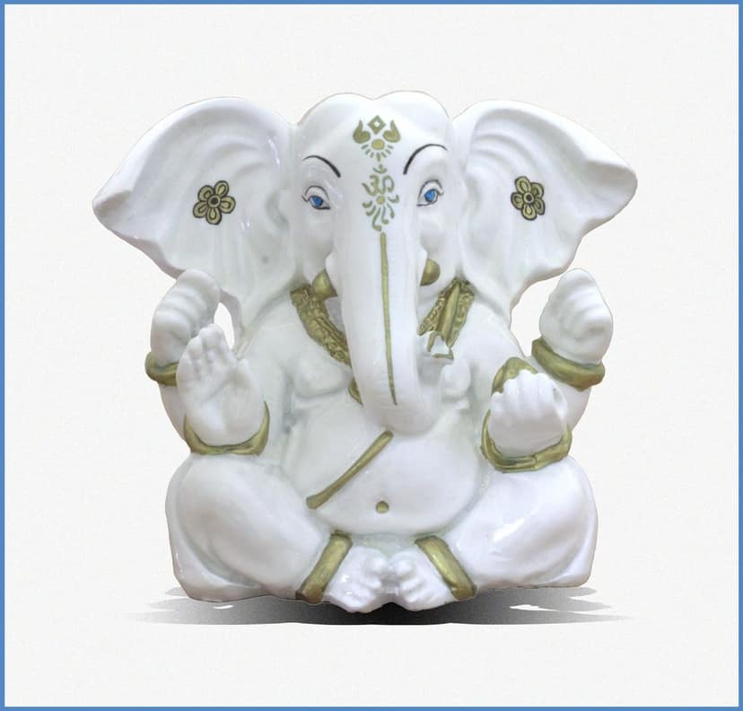 COPPERHOARD Resin Ganesh Idol,Vinayaka Statue,Ganpati Murti,Ganesha Idol for Home Decor,Ganesh ji Statue for Home & Office Temple,Ganesh Chaturthi Puja Room