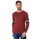 Mufti Stripe Sleeve Cotton Sweater