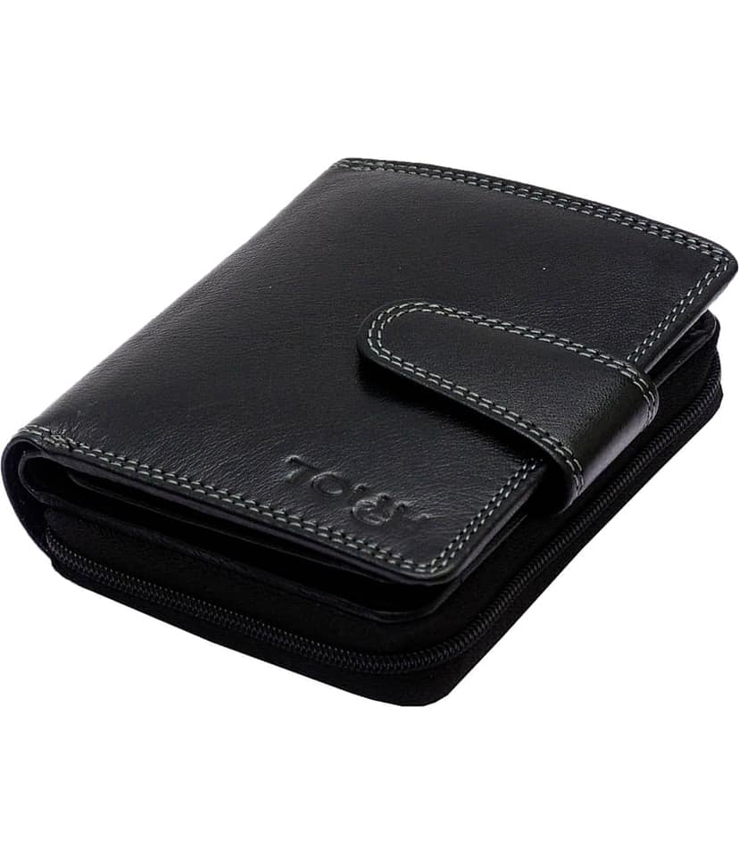 Tough Women Casual Brown Genuine Leather Wallet - Regular Size (11 Card Slots)