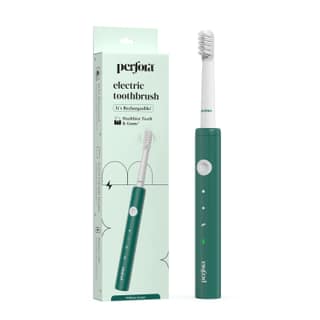 Perfora Rechargeable Electric Toothbrush | 1 Brush Head | 30,000 Vibrations | 3 Modes | 1 Year Warranty | Electric Brush, Electric Toothbrush For Men, Women & Kids | Military Green