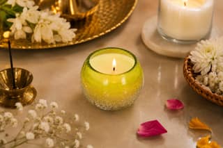 Lemongrass Fragrance Jar Candle with Refreshing Aroma