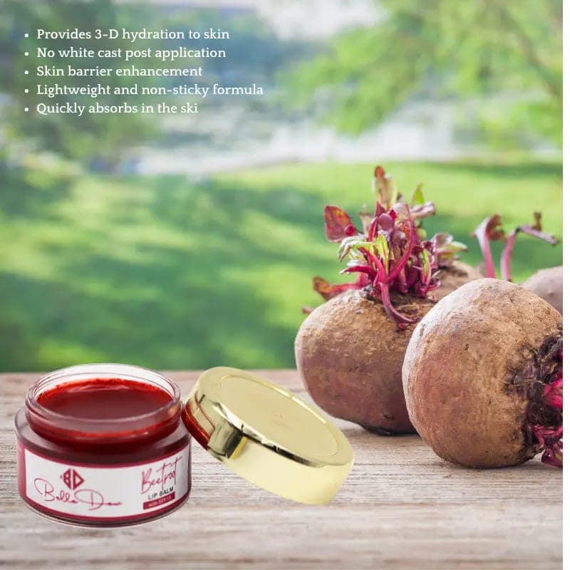 Belledew Beetroot Lip Balm SPF 15 - Naturally Pink Lips | Deep Moisture Repair | UV Protection | 12g view 2