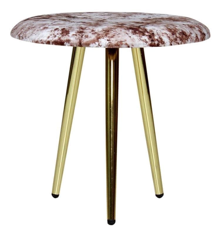 ShadowKart Ottoman Stool for Bedroom | Metal Pouffes for Sitting Ottoman | Foot Rest Wooden Ottoman Foot stools | Stool for Balcony | Make up Dressing Side Table, Metal Coffee Table 18x18x16 Inch view 2