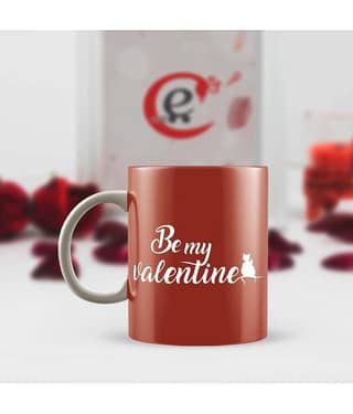 eCraftIndia White Ceramic Valentine Hamper