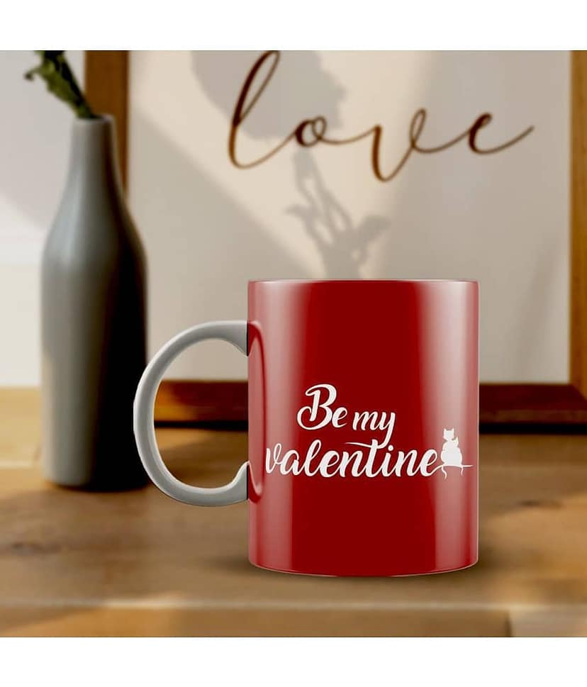 eCraftIndia White Ceramic Valentine Hamper view 2
