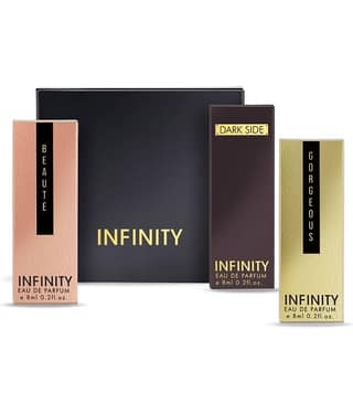 Infinity Beaute, Dark Side & Gorgeous Eau De Parfum Long Lasting EDP Premium Perfume Elegance Gift Set Pack of 3, 8ml Each