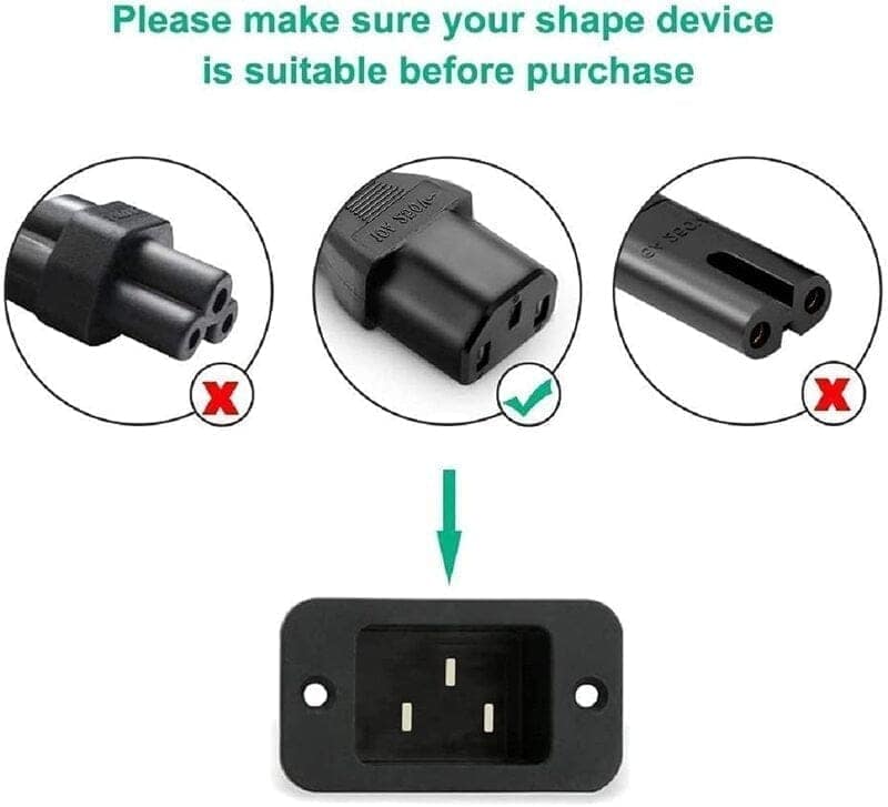 Desktop Power Cable Cord 10 Meter For Monitor CPU Desktop SMPS (Black) view 3