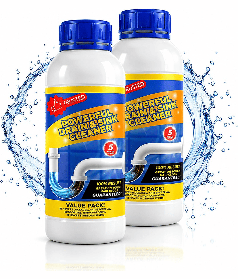 Drain & Sink Cleaner Liquid for Kitchen and Bathroom | Pipe Cleaner for Drain Maintenance PACK OF 2