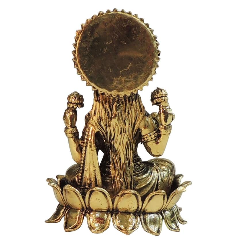 Machine Made Brass Laxmi Ji Idol � Goddess Lakshmi Decorative Statue, Height : 4 Inch (BSMAS1827 L) view 3