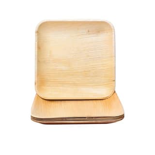 Coconut Leaf Square Plate 20 Pcs