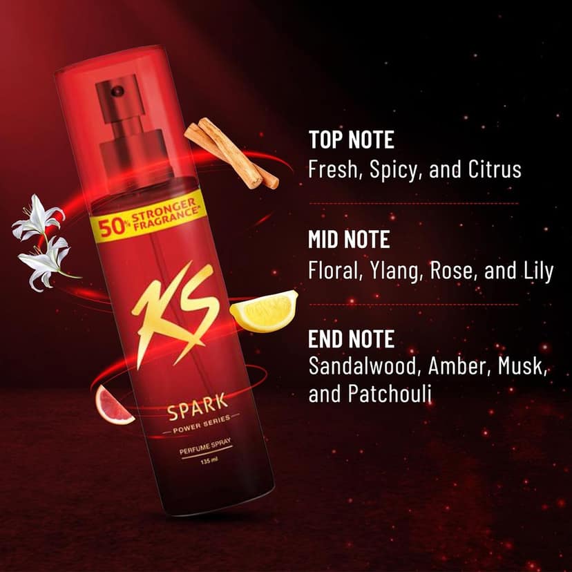 KamaSutra Spark Power Series Fragrance Body Spray 135Ml, Fresh, Unisex view 3