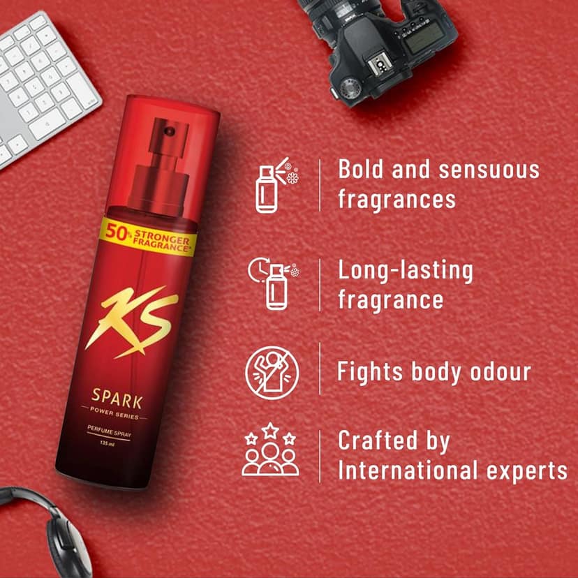 KamaSutra Spark Power Series Fragrance Body Spray 135Ml, Fresh, Unisex view 4