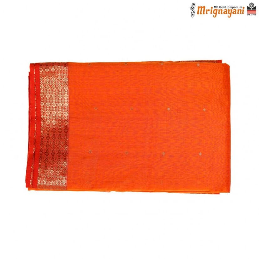 HANDLOOM MAHESHWARI SILK SAREE WITH BLOUSE (SKU - 3S0105180522, SAREE - 1277) view 5