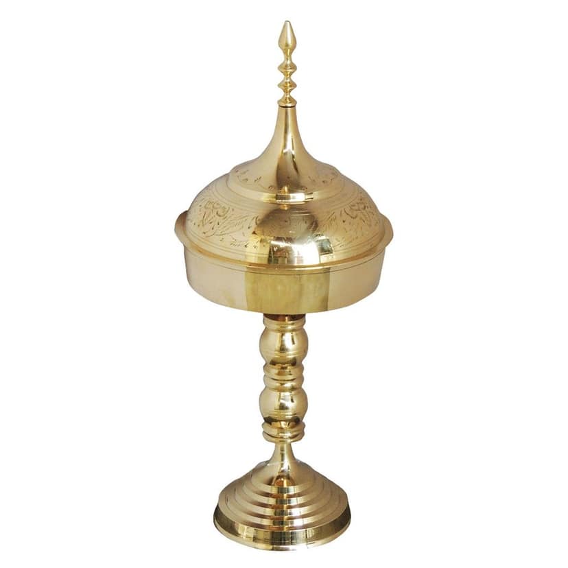 Brass Hurahi No.11 Temple Brassware | Traditional Kitchen Decor, Height : 21 Inch (ZMAS226 M) view 2