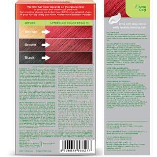 Nisha cream permanent hair color superior quality permanent Fashion Highlights and rich bright long-lasting colour Flame Red (pack of 1) , FLAME RED view 2