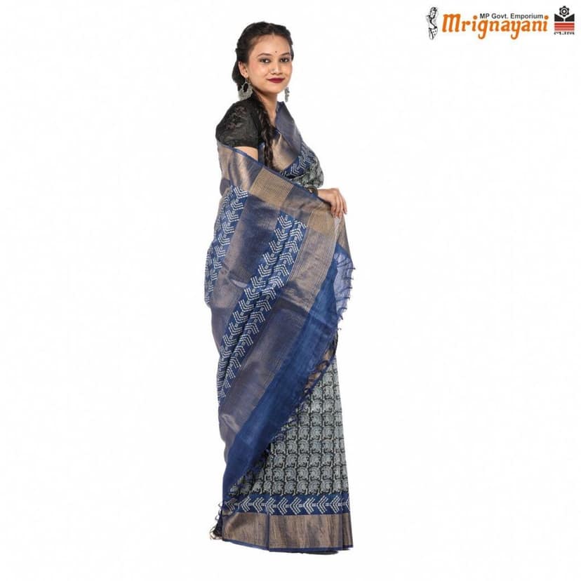 HANDLOOM KOSA SAREE WITH BLOUSE (SKU - 3H0201120622, SAREE - 1175) view 2