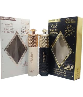 MANASIK LAILAT KHAMIS MEN & LAILAT KHAMIS WOMEN Concentrated Attar Roll On 6ml . ( COMBO SET )
