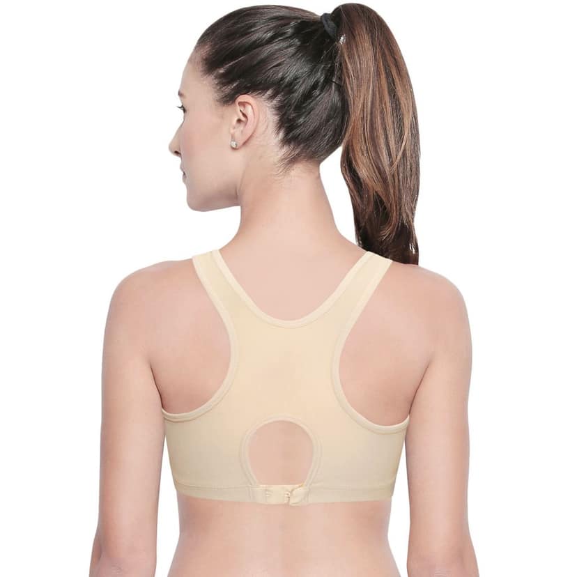 Bodycare Women Cotton Spandex Full Coverage Non Padded Sports Bra Bra E1612-S view 3